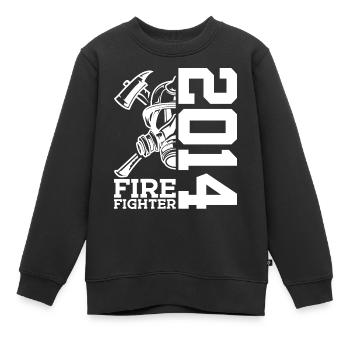 POMPIERS DU SERVICE DE POMPIERS 12E ANNIVERSAIRE 2014 - Sweat Premium enfant bio - noir - Devant - AI Model Kid Female (0cm)