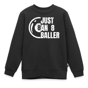 8 Ball Billard Spieler - Kinder Premium Organic Sweatshirt - Schwarz - Vorne - AI Model Kid Female (0cm)