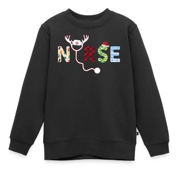 Nurse ugly Christmas - Kinder Premium Organic Sweatshirt - Schwarz - Vorne - AI Model Kid Female (0cm)