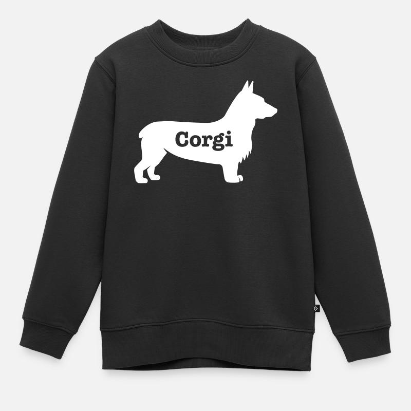 Corgi - Kids Premium Organic Sweatshirt - black