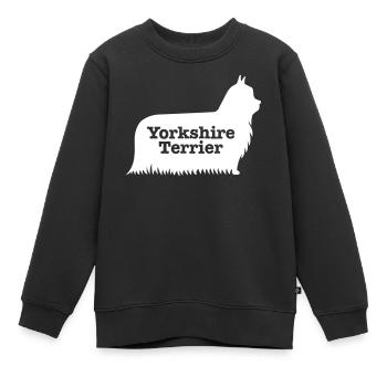 Yorkshire Terrier - Kinder Premium Organic Sweatshirt - Schwarz - Vorne - AI Model Kid Female (0cm)
