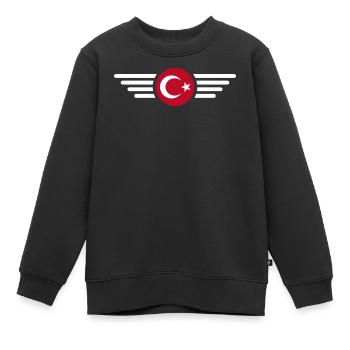 Turquie Ankara Türkiye Istanbul T Shirt Design - Sweat Premium enfant bio - noir - Devant - AI Model Kid Female (0cm)