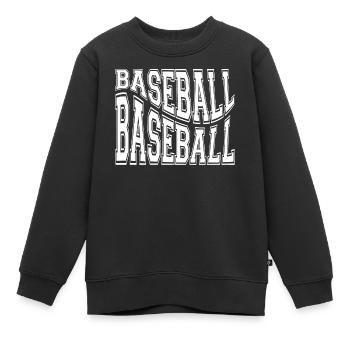 baseball, baseball sport, fan de baseball - Sweat Premium enfant bio - noir - Devant - AI Model Kid Female (0cm)