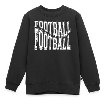 Fußball, Fußballfan, Fußballsport - Kinder Premium Organic Sweatshirt - Schwarz - Vorne - AI Model Kid Female (0cm)