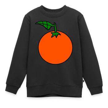 Orange - Kinder Premium Organic Sweatshirt - Schwarz - Vorne - AI Model Kid Female (0cm)