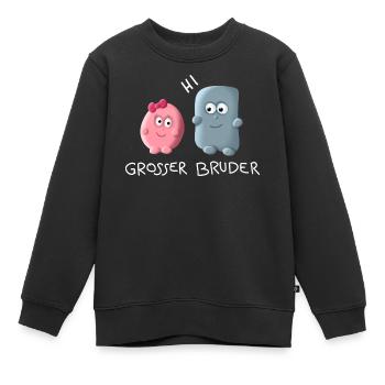 Grosser Bruder - Kinder Premium Organic Sweatshirt - Schwarz - Vorne - AI Model Kid Female (0cm)