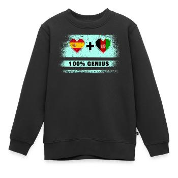 L’Espagne et l’Afghanistan font preuve de génie à 100% - Sweat Premium enfant bio - noir - Devant - AI Model Kid Female (0cm)