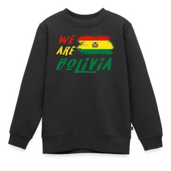 Wir sind Bolivien - Kinder Premium Organic Sweatshirt - Schwarz - Vorne - AI Model Kid Female (0cm)