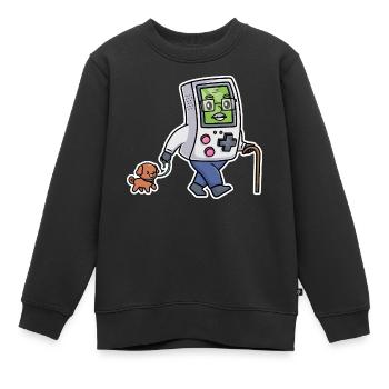 Retrogaming Lustige Videospiele Tragbarer Humor Gamer - Kinder Premium Organic Sweatshirt - Schwarz - Vorne - AI Model Kid Female (0cm)