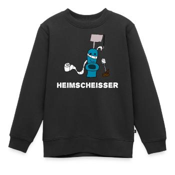 Heimscheisser WC Klo - Kinder Premium Organic Sweatshirt - Schwarz - Vorne - AI Model Kid Female (0cm)