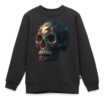 Kristallschädel Crâne de cristal - Sweat Premium enfant bio - noir - Devant - AI Model Kid Female (0cm)