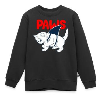 Katzen und Haikostüm - Kinder Premium Organic Sweatshirt - Schwarz - Vorne - AI Model Kid Female (0cm)