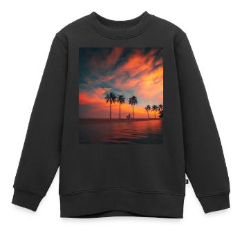 Fesselnde Sonnenuntergänge: Schönheit der Natur auf dem Display - Kinder Premium Organic Sweatshirt - Schwarz - Vorne - AI Model Kid Female (0cm)