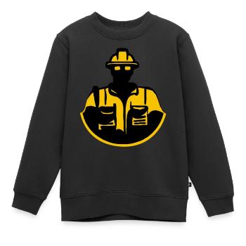 Best Construction Worker - Kids Premium Organic Sweatshirt - black - Front - AI Model Kid Female (0cm)
