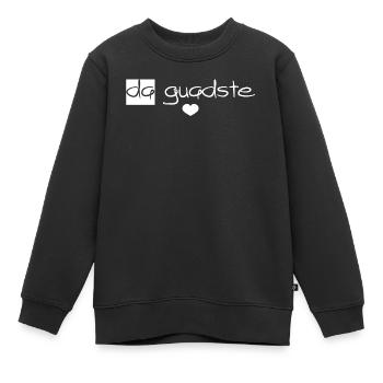 da guadste - the best Austrian dialect - Kids Premium Organic Sweatshirt - black - Front - AI Model Kid Female (0cm)