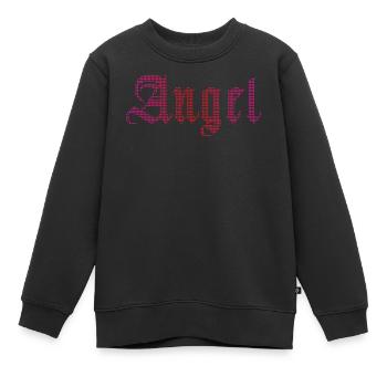 Ange - Sweat Premium enfant bio - noir - Devant - AI Model Kid Female (0cm)