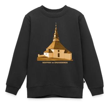 Seiffen Round Church Erzgebirge Toy Place Saxony - Sweat Premium enfant bio - noir - Devant - AI Model Kid Female (0cm)