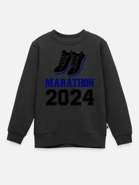 Marathon 2024 - Sweat Premium enfant bio - noir