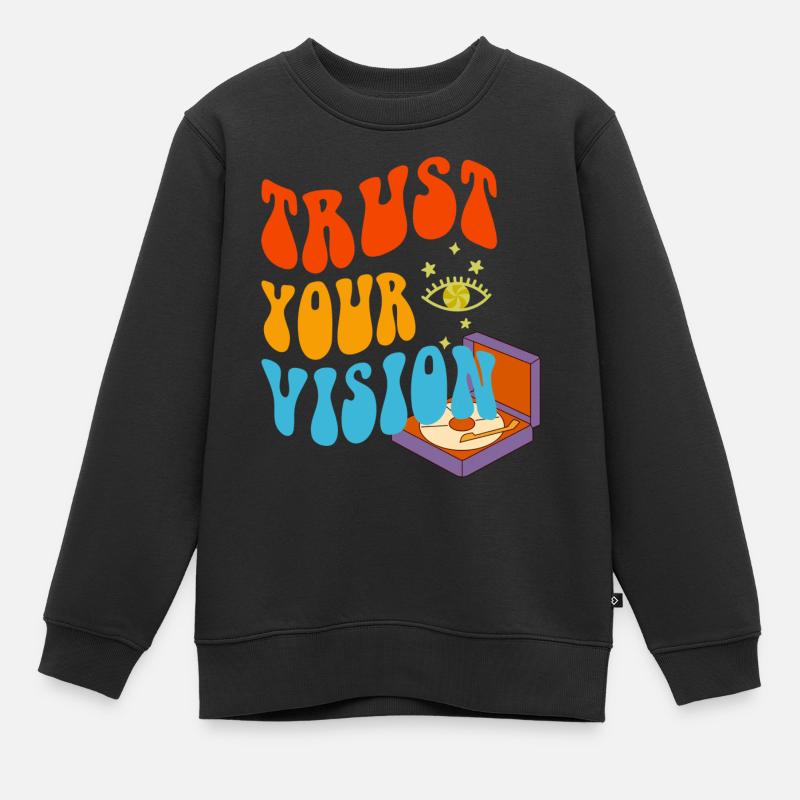 Trust Your Vision Turntable - Kinder Premium Organic Sweatshirt - Schwarz