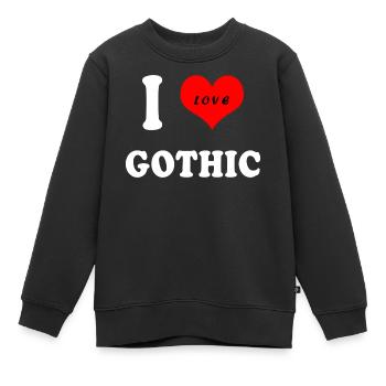 Ich liebe Gothic - Kinder Premium Organic Sweatshirt - Schwarz - Vorne - AI Model Kid Female (0cm)