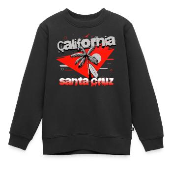 Santa Cruz Californie Surf - Sweat Premium enfant bio - noir - Devant - AI Model Kid Female (0cm)
