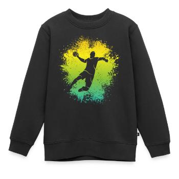 Handballer Handball Kinder Jungen Handballspieler - Kinder Premium Organic Sweatshirt - Schwarz - Vorne - AI Model Kid Female (0cm)