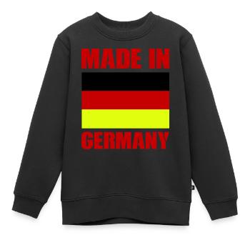 made in germany - Kinder Premium Organic Sweatshirt - Schwarz - Vorne - AI Model Kid Female (0cm)
