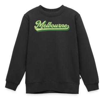 Melbourne Retro Schriftzug - Kinder Premium Organic Sweatshirt - Schwarz - Vorne - AI Model Kid Female (0cm)
