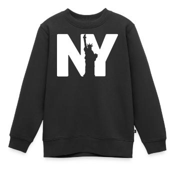 New York Statue - Kinder Premium Organic Sweatshirt - Schwarz - Vorne - AI Model Kid Female (0cm)