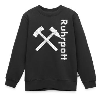 Ruhrpott Vertikal - Kinder Premium Organic Sweatshirt - Schwarz - Vorne - AI Model Kid Female (0cm)