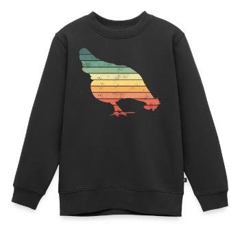 Huhn Hühner - Kinder Premium Organic Sweatshirt - Schwarz - Vorne - AI Model Kid Female (0cm)