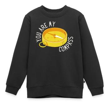 amoureux, déclaration d'amour - Sweat Premium enfant bio - noir - Devant - AI Model Kid Female (0cm)