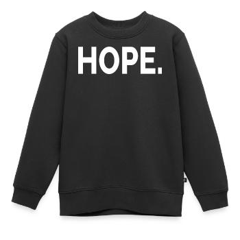Rétro - Espoir - Sweat Premium enfant bio - noir - Devant - AI Model Kid Female (0cm)