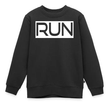 Courir - Sweat Premium enfant bio - noir - Devant - AI Model Kid Female (0cm)