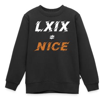 69=schön in römischen Ziffern - Kinder Premium Organic Sweatshirt - Schwarz - Vorne - AI Model Kid Female (0cm)