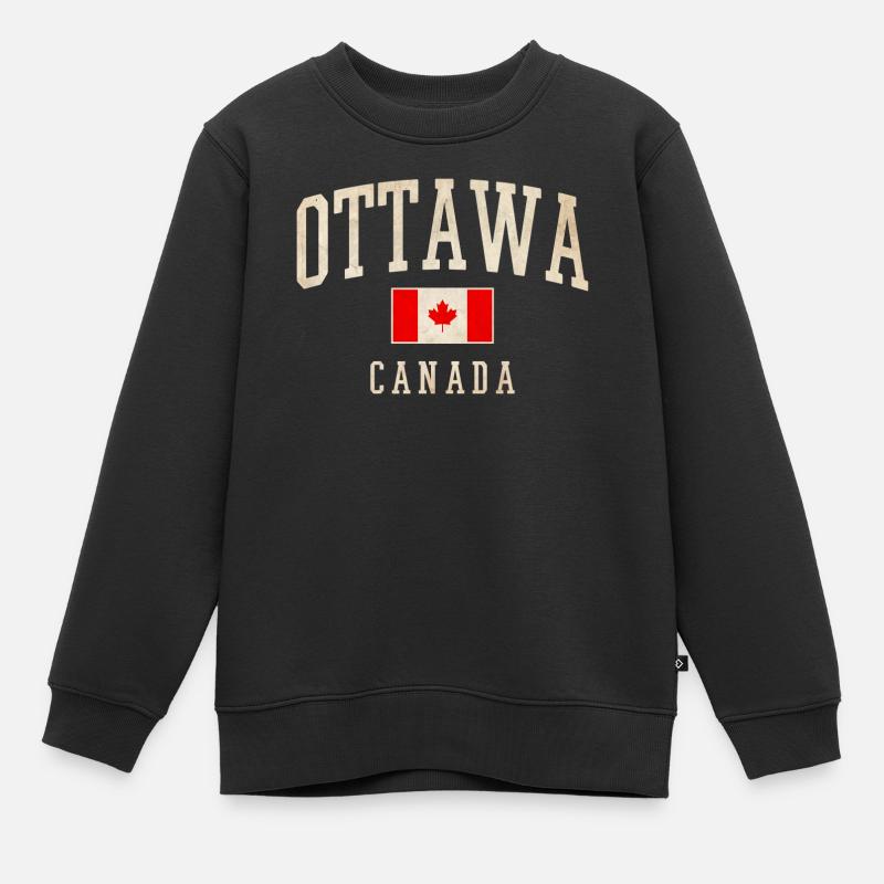 Conception du drapeau d’Ottawa Canada - Sweat Premium enfant bio - noir