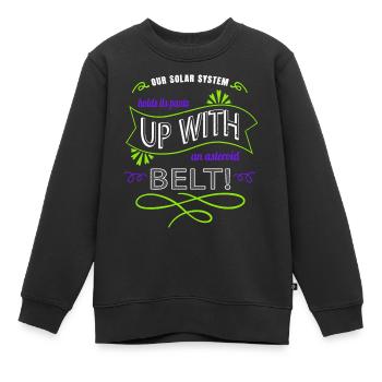 space ship astrophysics astronomy gifts astrology - Kids Premium Organic Sweatshirt - black - Front - AI Model Kid Female (0cm)