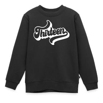 Dreizehn 13. Geburtstag Jungen Mädchen 13 Jahre alt - Kinder Premium Organic Sweatshirt - Schwarz - Vorne - AI Model Kid Female (0cm)