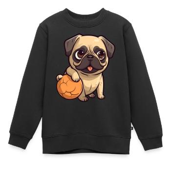 Carlin - Sweat Premium enfant bio - noir - Devant - AI Model Kid Female (0cm)