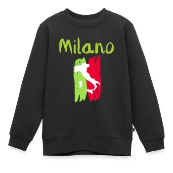 Klassisches Milano Souvenir - Kinder Premium Organic Sweatshirt - Schwarz - Vorne - AI Model Kid Female (0cm)