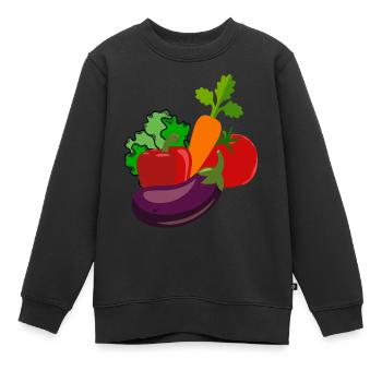 Gesunde Ernährung - Kinder Premium Organic Sweatshirt - Schwarz - Vorne - AI Model Kid Female (0cm)