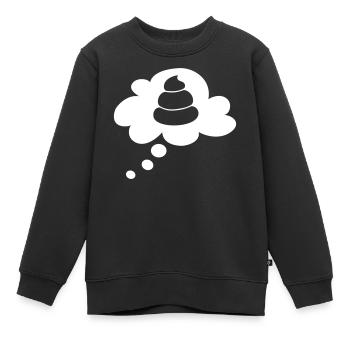 Mist fluchen lustige Bilder Humor denken Denkblase - Kinder Premium Organic Sweatshirt - Schwarz - Vorne - AI Model Kid Female (0cm)