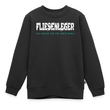 Fliesenleger Design - Kinder Premium Organic Sweatshirt - Schwarz - Vorne - AI Model Kid Female (0cm)