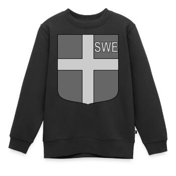 DEU Taktischer Schild - Kinder Premium Organic Sweatshirt - Schwarz - Vorne - AI Model Kid Female (0cm)