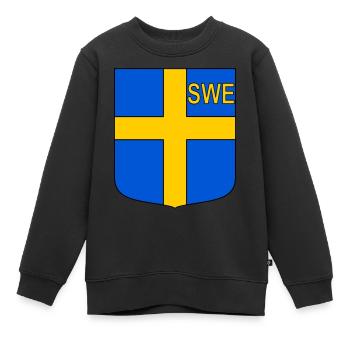 ENG-Schild - Kinder Premium Organic Sweatshirt - Schwarz - Vorne - AI Model Kid Female (0cm)