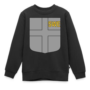 Bouclier tactique de l’ENG - Sweat Premium enfant bio - noir - Devant - AI Model Kid Female (0cm)