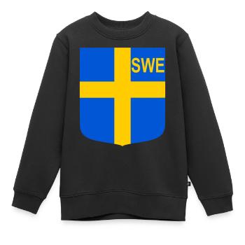 ENG-Schild - Kinder Premium Organic Sweatshirt - Schwarz - Vorne - AI Model Kid Female (0cm)