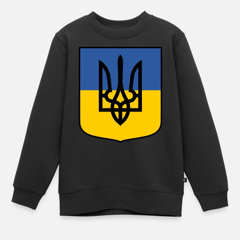 Ukraine - Kinder Premium Organic Sweatshirt - Schwarz