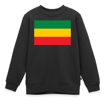 Flag of the Reggae Rastafari Rasta Roots One Love - Kids Premium Organic Sweatshirt - black - Front - AI Model Kid Female (0cm)