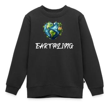 Citoyen terrien du monde - Sweat Premium enfant bio - noir - Devant - AI Model Kid Female (0cm)